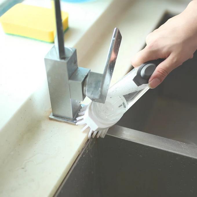 Küchen-bürsten Handteller-Reinigungs-Topf automatische Seifen-zugeführte Teller-Bürsten-langer Griff-saubere Bürste